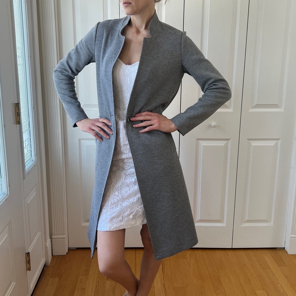 Simons — ONLY — Grey Trench Coat - Picture 5 of 8